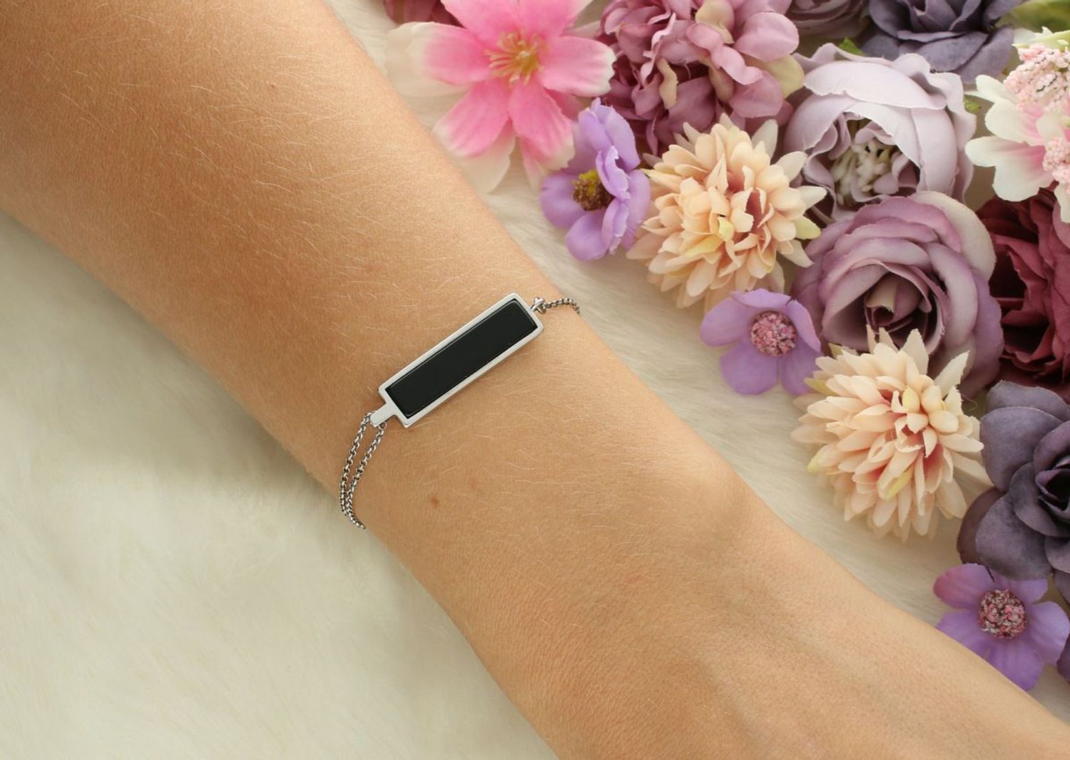 Bransoleta ✓ z kolekcji Art Deco srebrna prostokąt z onyksem DZB185ONXR ✓ Srebrna bransoletka ✓ Bransoletka z zawieszką ✓ Kurier 24h ✓ Gwarancja najniższej ceny ✓ Zapraszamy!1.jpg